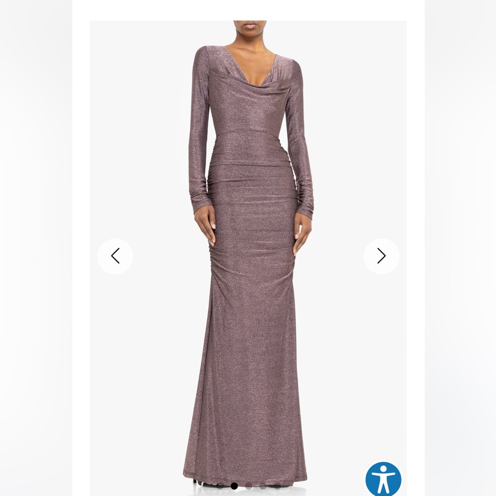 NWT Black Halo Rafaela Maxi Gown in Rose Quartz Size 0. Never worn.